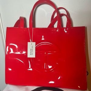 Red patent leather telfar Medium sized Bag